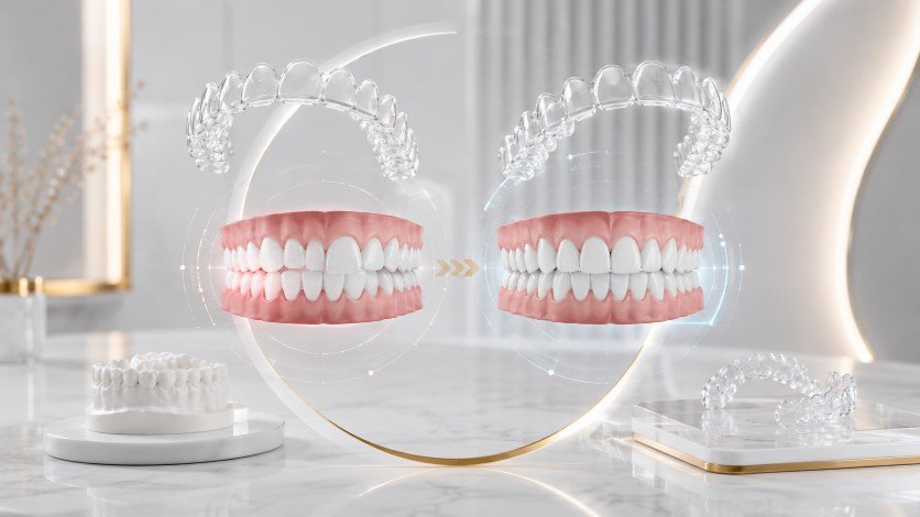 توضيح مدة علاج التقويم الشفاف