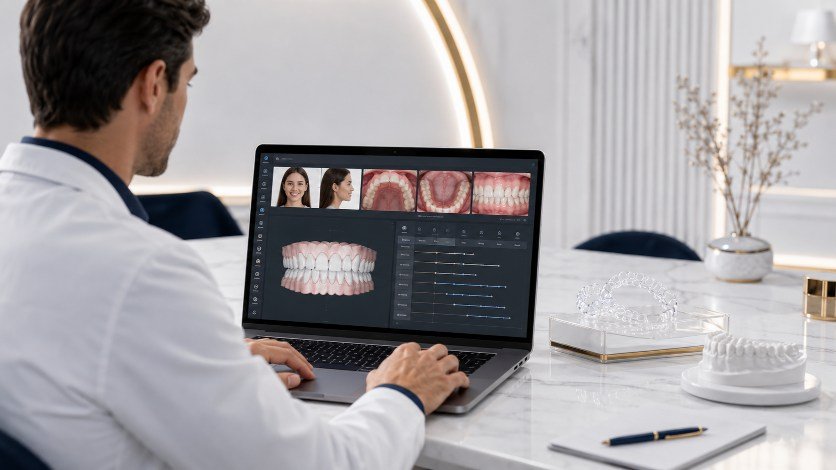 علاج Crossbite بالتقويم الشفاف