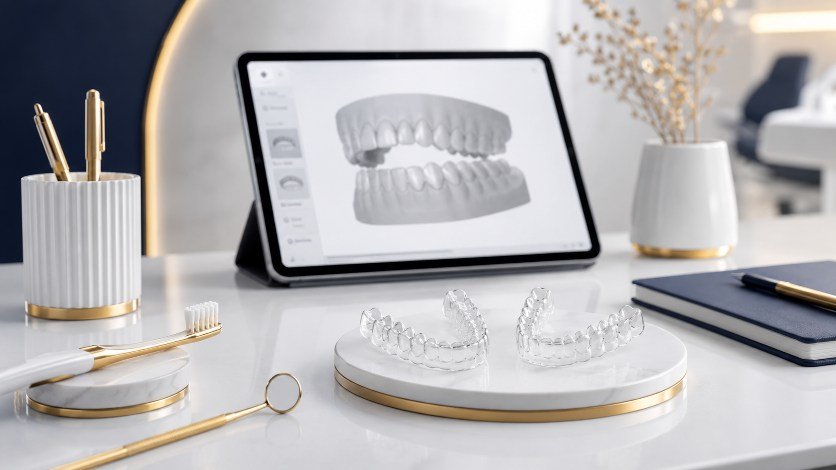 Retainer بعد انتهاء علاج التقويم الشفاف
